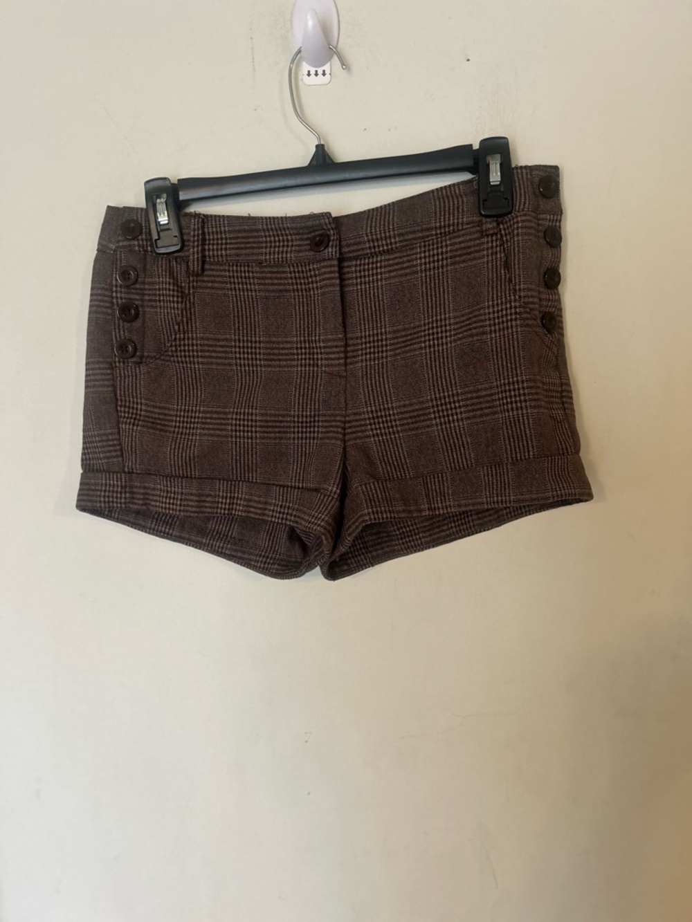 Unit USA Y2K Low Rise Sailor Plaid Brown  Shorts